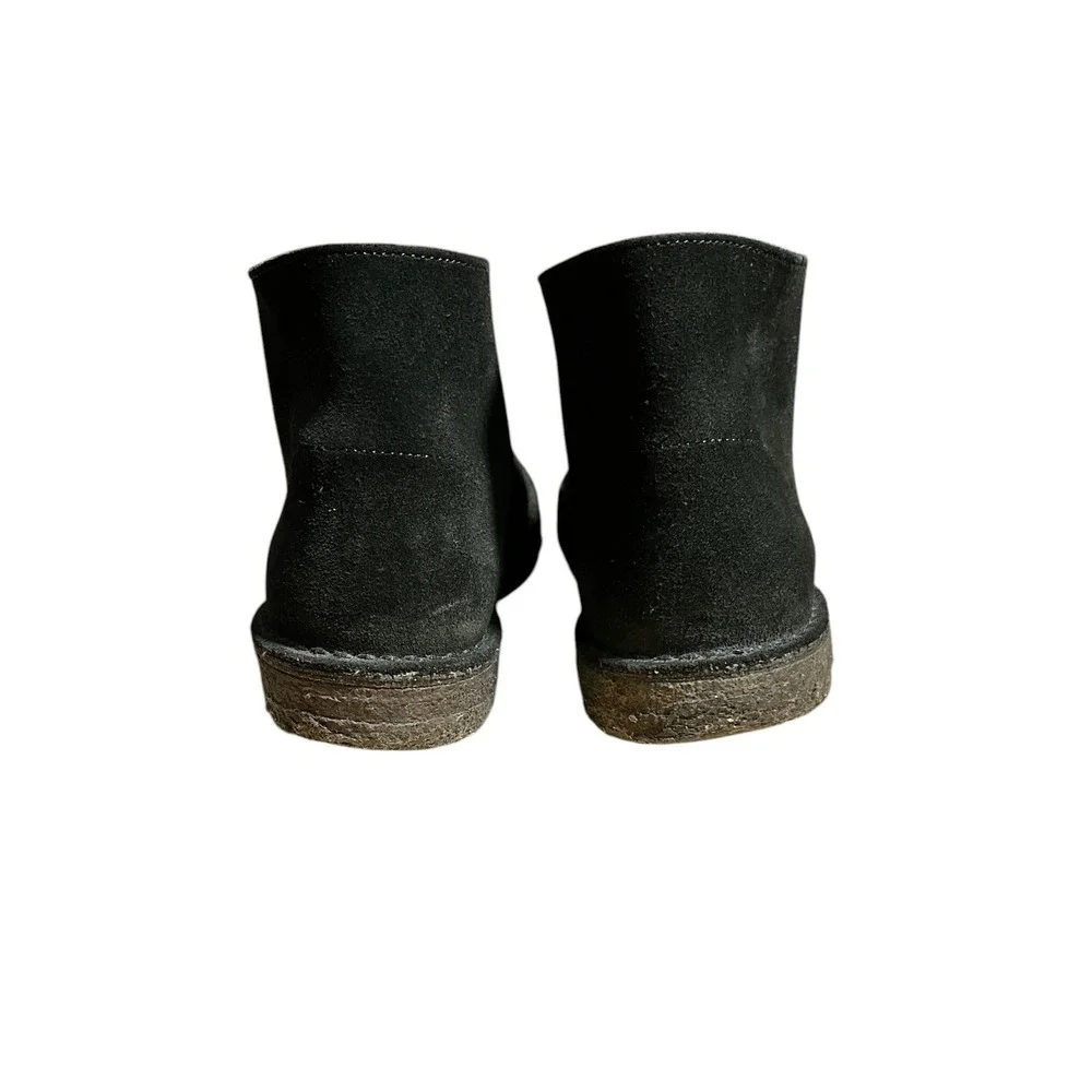 Clarks Desert Boot Mens Size 9 Black Suede Chukka Crepe Sole Mid Top Shoes